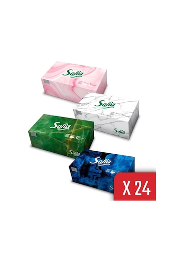 Sofia Kutu Mendil 100 Yaprak 24 Paket