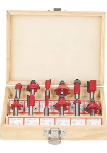 Freze Uç Seti.Takımı.Ahşap Oyma 12 Parça Şaft Mil Çapı 6 Mm