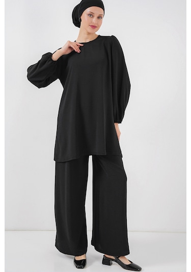 Bigdart Ayrobin Tunik Pantolon Alt Üst Takım 6712 - Siyah