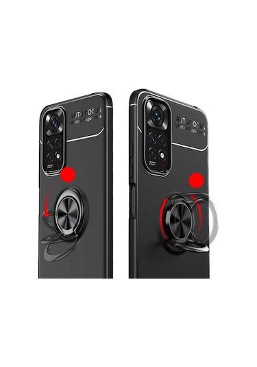 Xiaomi Redmi Note 11S Global Kılıf Yüzüklü Magnetli Ravel Case