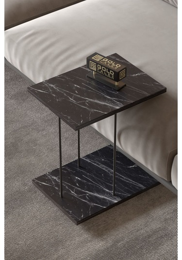 Yan Sehpa Tekerlekli Servis Sehpası Hnd Dikdörtgen Bendir Çok Renkli