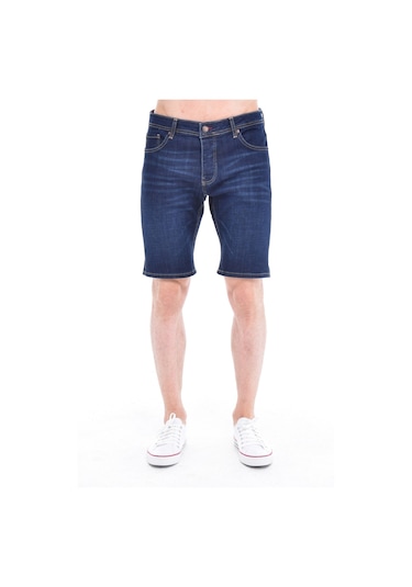 Cedy Denim Erkek Kot Şort Slim Fit Jean Şort - C342 Lacivert