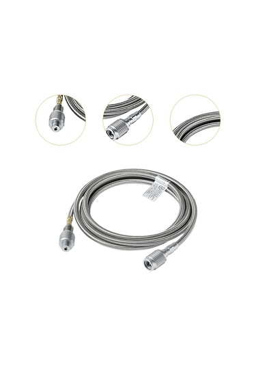 Dolıty Propan Adaptörü Hortum Bağlantısı Evrensel 2 Metre Gri