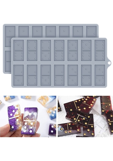 Duangduang Silikon Reçine Kalıpları Nokta Domino Kalıp Domino Oyunları Dıy Zanaat Çikolata Kalıp