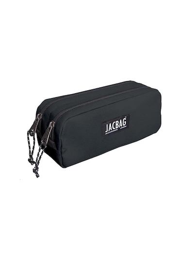 Jacbag Dual Pouch İki Bölmeli Kalem Çantası Siyah Jac 08