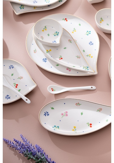 Emsan Daisy Porselen 32 Parça 6 Kişilik Kahvaltı Takımı Beyaz