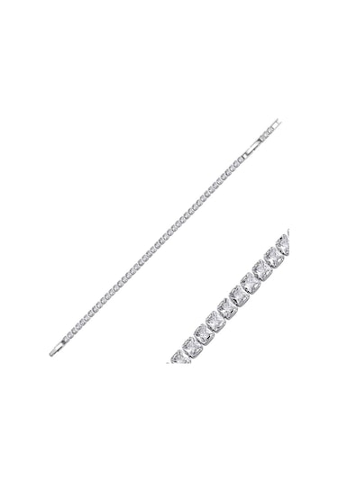 Merano Design 3mm Kare Taşlı Su Yolu Bileklik Çok Renkli