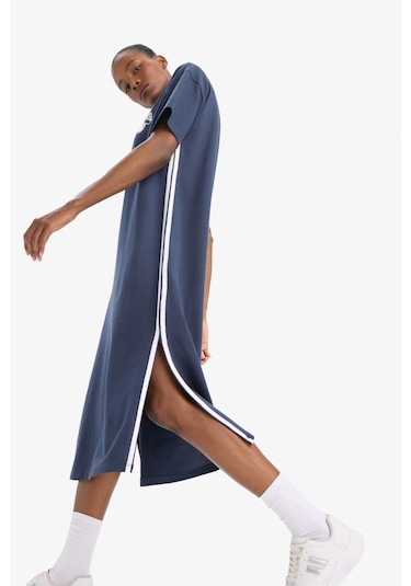 DeFactoFit NBA New York Knicks Kısa Kollu Pike Elbise E3620AX25SMNV94