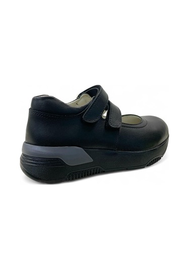 923 Kız Çocuk Deri Okul Babet Siyah