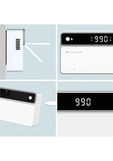 Maoyaya Uv Diş Fırçası Tutucu Şarj Edilebilir Hızlı Kuruyan Diş Fırçası, Çok Renkli Küçük Boyutlu Çok Renkli