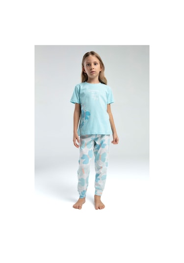 Rolypoly Kız Çocuk Mavi Pijama Takımı 5274-47608 Mavi