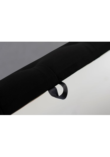 Vetra Sandıklı Bench Puf, Beyaz Siyah