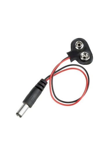 Koodmax - 5 Adet - 9v Pil Başlığı 9 Volt Pil Yuvası Pil Yatağı Jaklı - T Model - Arduino Uyumlu