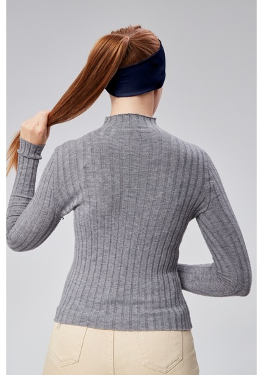 Kadın Spor Saç Bandı Bandana Penye Esnek Bone Dikissiz Lacivert