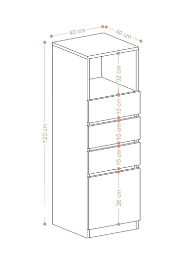 Decormet Ruby Şifonyer Dec0114 Ahşap