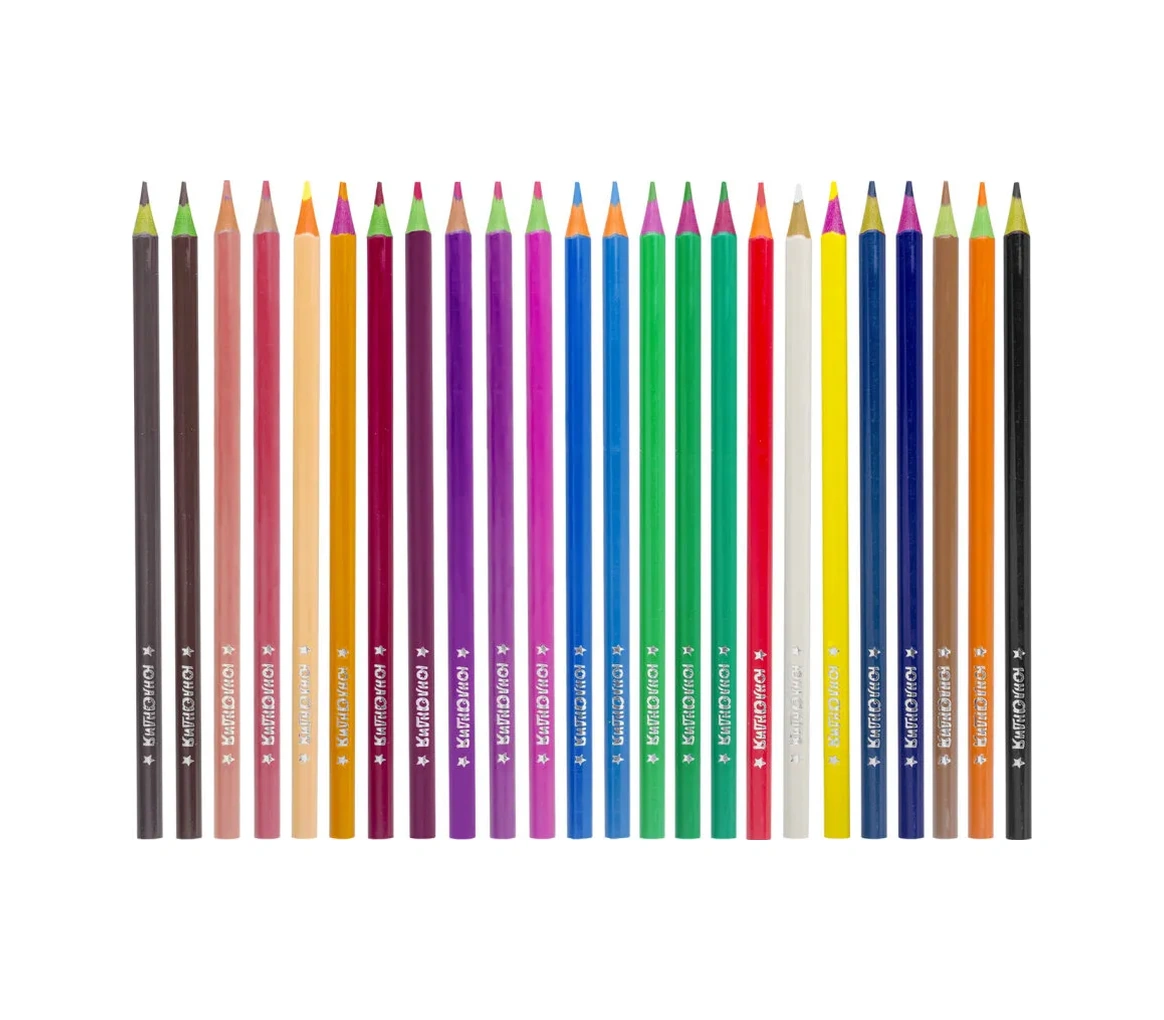 Unlandıa Renkli Kalemler, Çizim Seti, Çocuklar İçin, 24 Renk 19954144 Kırmızı