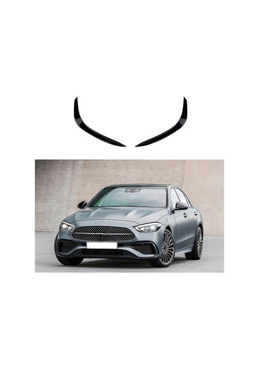 Symbee Mercedes-benz C-class W206 2021-2022+ C200/c260/c300 Ön Tampon Alt Spoiler 2 Parça Açık Siyah Plastik Kolay Montaj