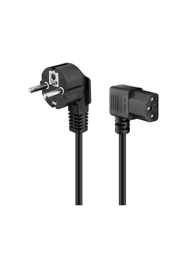 C13 Power Güç Kablosu 90° Derece L Uç Sağ Açılı - 1.8 mt