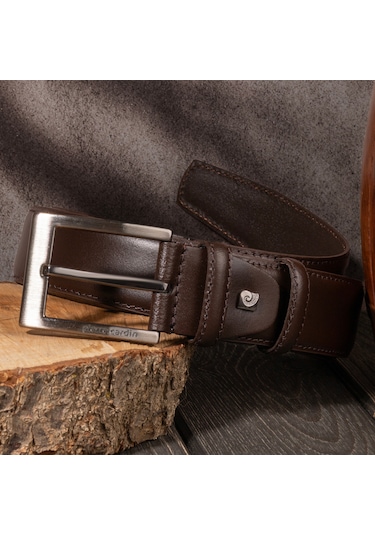 Pierre Cardin Deri Erkek Kemer En 3,5 Cm Pc-2009 Kahverengi
