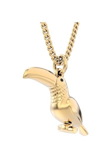 Chocli 18 Ayar Altın Kaplama Tukan Kolye