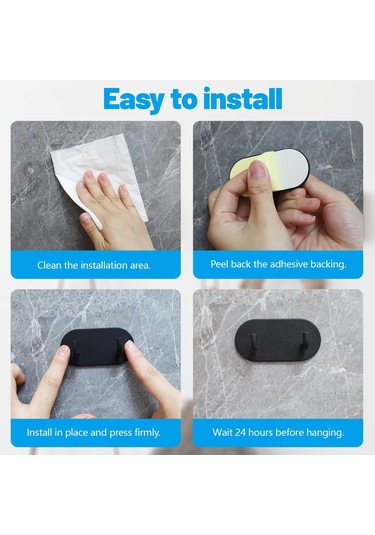 Anahtarlıklar İçin Duvara Monte Yapışkanlı Kancalar Çok Renkli