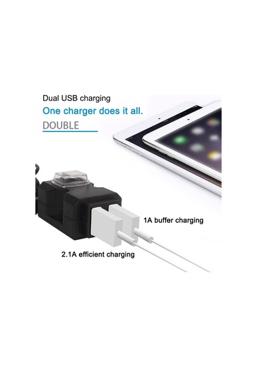 Yifomall Çift Usb Çıkışlı Su Geçirmez Motosiklet Şarj Cihazı - Akıllı Koruma, 9-24v Uyumlu