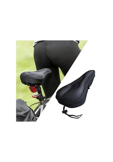 Suntek Bisiklet Koltuğu Kapağı Bisiklet Silikon Yumuşak Jel Siyah