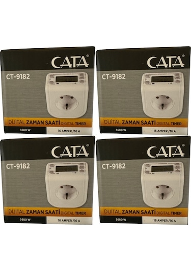 Cata Ct-9182 3680w 16 Amper Dijital Zaman Saati 4 Adet