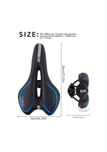 Sarissa Jel Rahat Yumuşak Konforlu Geniş Bisiklet Selesi Bisiklet Koltuğu Koltuk Mavi Jelli Sele