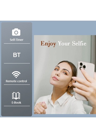 Pazly Tiktok Kaydırma Halkası, Kindle Sayfa Dönücü, Uzaktan Kamera Kontrolü, İphone Uyumlu, Şarjlı, Ellerinizi Serbest Bırakır