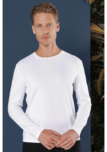 Ts 870 Slim Fit Beyaz Spor T-shirt Beyaz