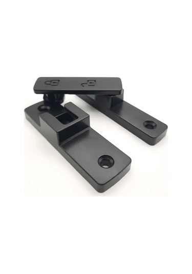 Fosenze 63 Mm Çinko Alaşımlı Yuvarlak Siyah Zımba Yüzey Montajlı Kapı Fişi - C216 Kordonlu, 180 Derece Konumlandırıcı Kilit Vidalı Montaj