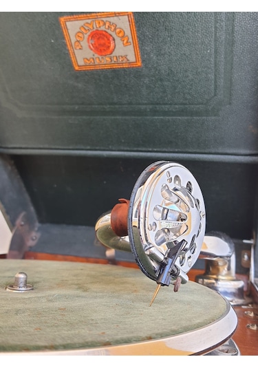 Polyphon Musik Antika Çanta Gramofon 079 Hafif Hasarlı