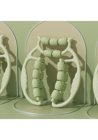 Suntek Bacak Masaj Aleti Silindiri 21 Tekerlek Kas Egzersiz Uyluk Yeşil