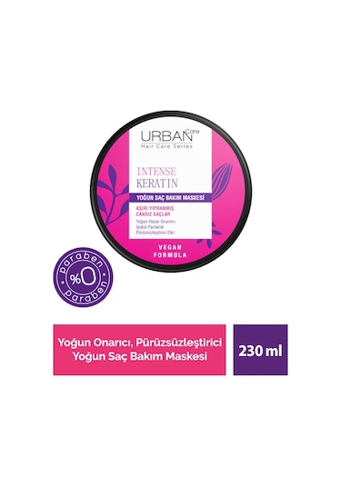 Urban Care Intense Keratin Aşırı Yıpranmış Saçlara Özel Yoğun Saç Bakım Maskesi 230 ML