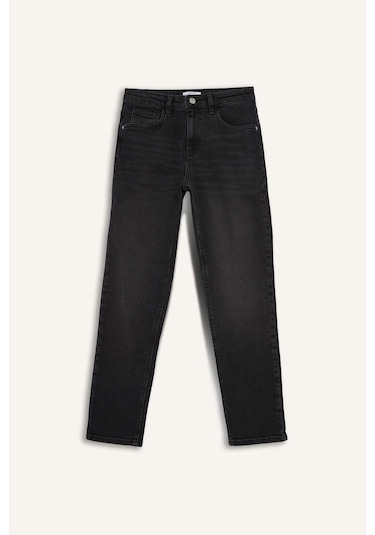 DeFacto Lina Comfort Mom Normal Bel Düz Paça Jean Kar Yıkamalı Pantolon D7944AX25SPNM36