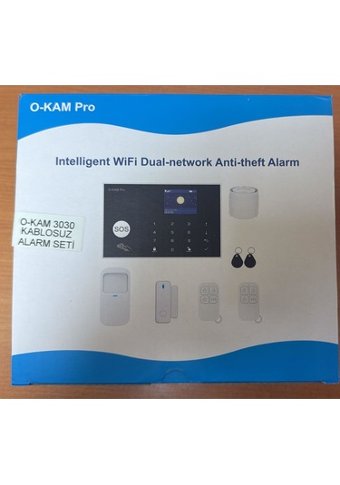 O-kam 3030 Wifi + 4g Sim Kartlı Alarm Seti Keypad+1 Pır+2 Kumanda+1 İç Siren+1 Manyetik