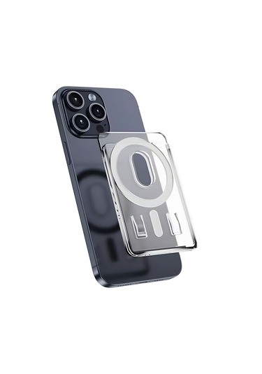 Magsafe Özellikli Manyetik Şeffaf Cüzdan Kartlık - Fc1091