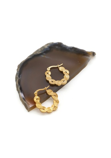 Çelik Küpe Altın Kaplama Kadın Unk-809 Altın