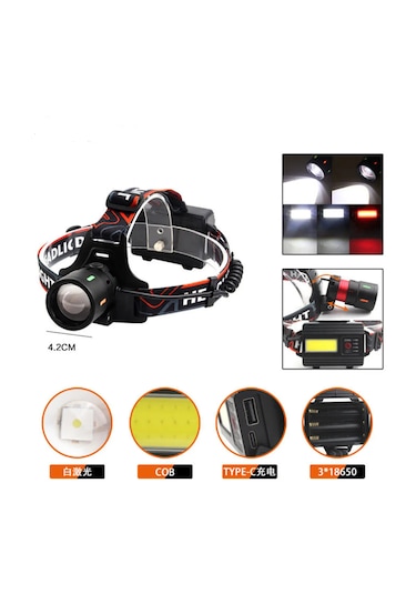 Or-t203 Gold Orion Usb-c Şarjlı Led Kafa Lambası Siyah