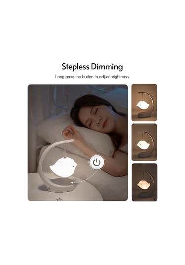 Reedark Bebek Odası İçin Müzikli Kuş Şeklinde Gece Lambası, 1w, Şarj Edilebilir Çok Renkli