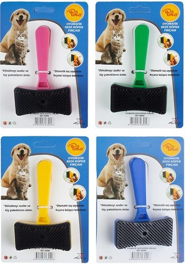 Polo Otomatik Kedi Köpek Fırçası Çok Renkli