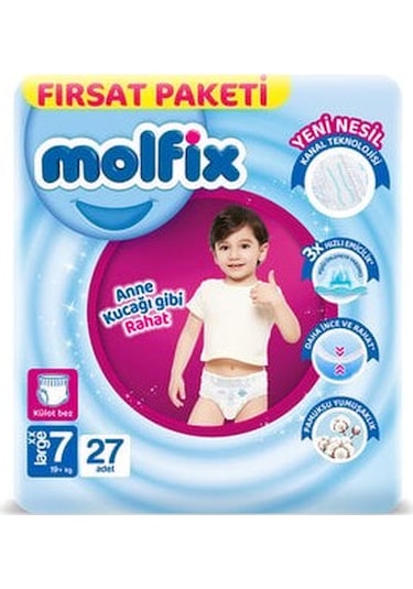 Molfix Külot Bebek Bezi Beden:7 19+kg Xx Large  Avantaj Fırsat 108 Adet 4'lü