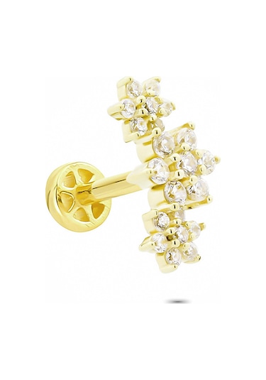 Glorria Altın Çiçek Tragus Piercing 59657101
