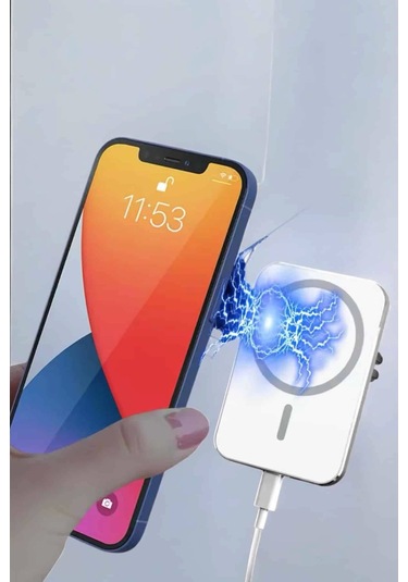 Araç Uyumlu Kablosuz 15w Taşınabilir Şarj Aleti Çift Kablo Çok Renkli