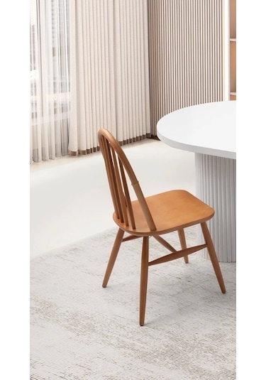 Ahşap Natural El Yapımı Bella Sandalye 2 Adet