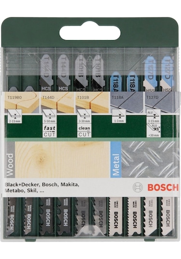 Bosch Ahşap & Metal Karışık Dekupaj Testere Seti 10'lu – 2609256746