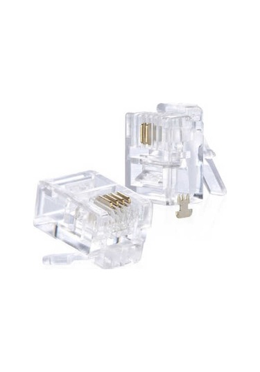 Teknogreen Tkj-644 6P4C Jack Konnektör 100 Lü Pa