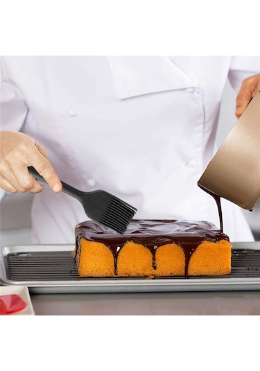 Isıya Dayanıklı Yanmaz Yapışmaz Silikon Spatula Seti 3 Parça Siy