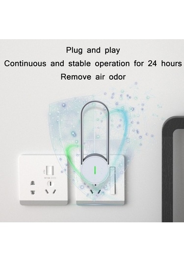 Dancemonkey Usb Takılabilir Negatif İyon Hava Temizleyici Koku Giderici Beyaz, Silikon Kapaklı Beyaz